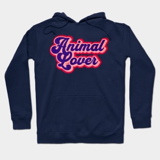 Retro Animal Lover Graphic Logo Hoodie